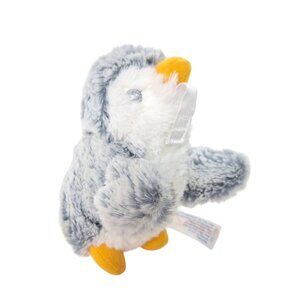 RazBaby RazBuddy Plush Grey White Penguin Bird Pacifier Holder Stuffed Animal 6"
